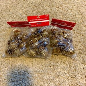 Crafting supplies! Mini gold pine cones